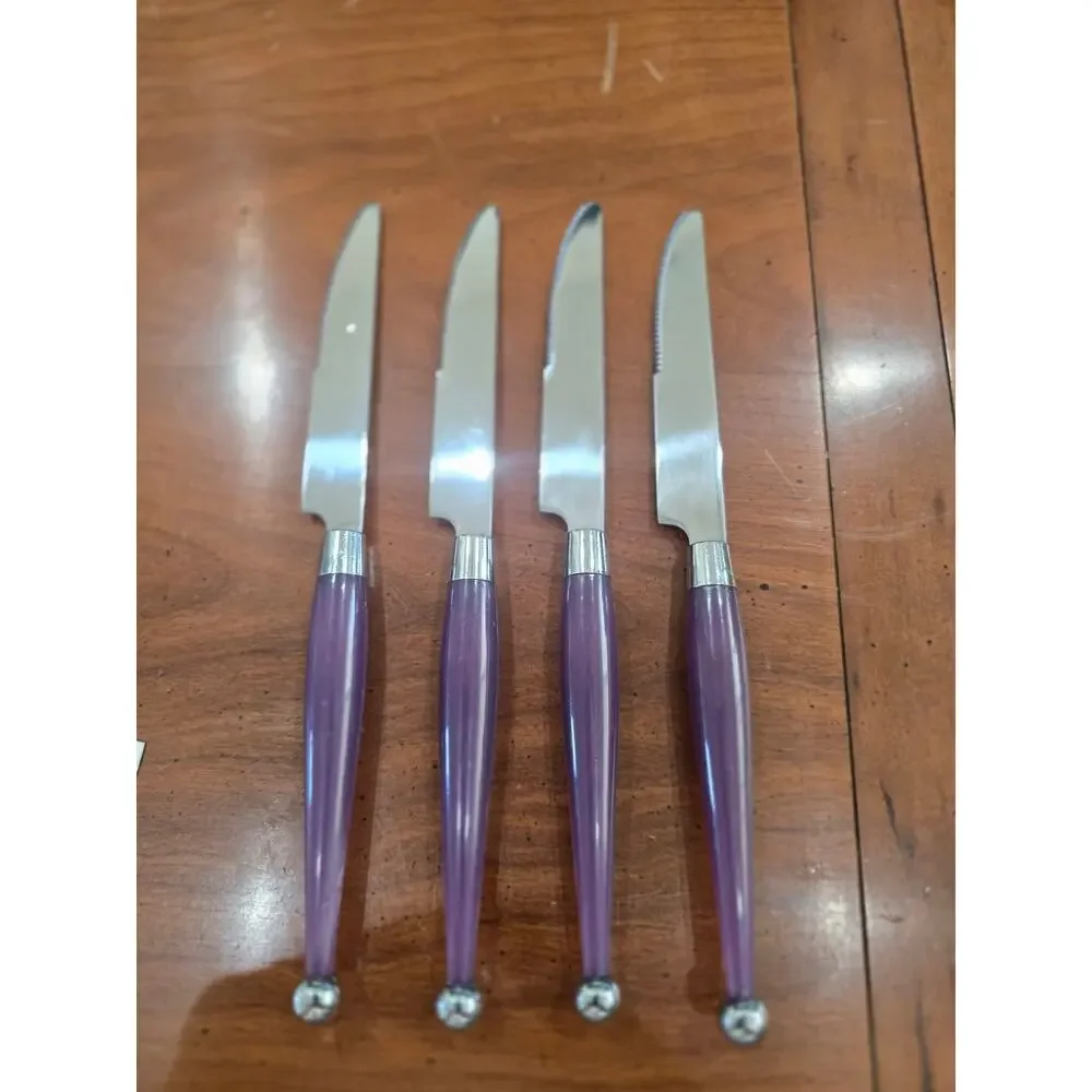 Vintage Spoons unbranded style Cambridge Fiesta set of 4 butter knives